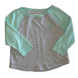 Abercrombie Kids 3/4 Length Sleeve Raglan Scoop Neck Sweatshirt XL